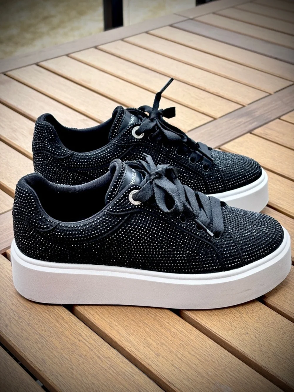 MICHAEL Michael Kors Romey Embellished Platform Sneakers - Picture 2 of 5